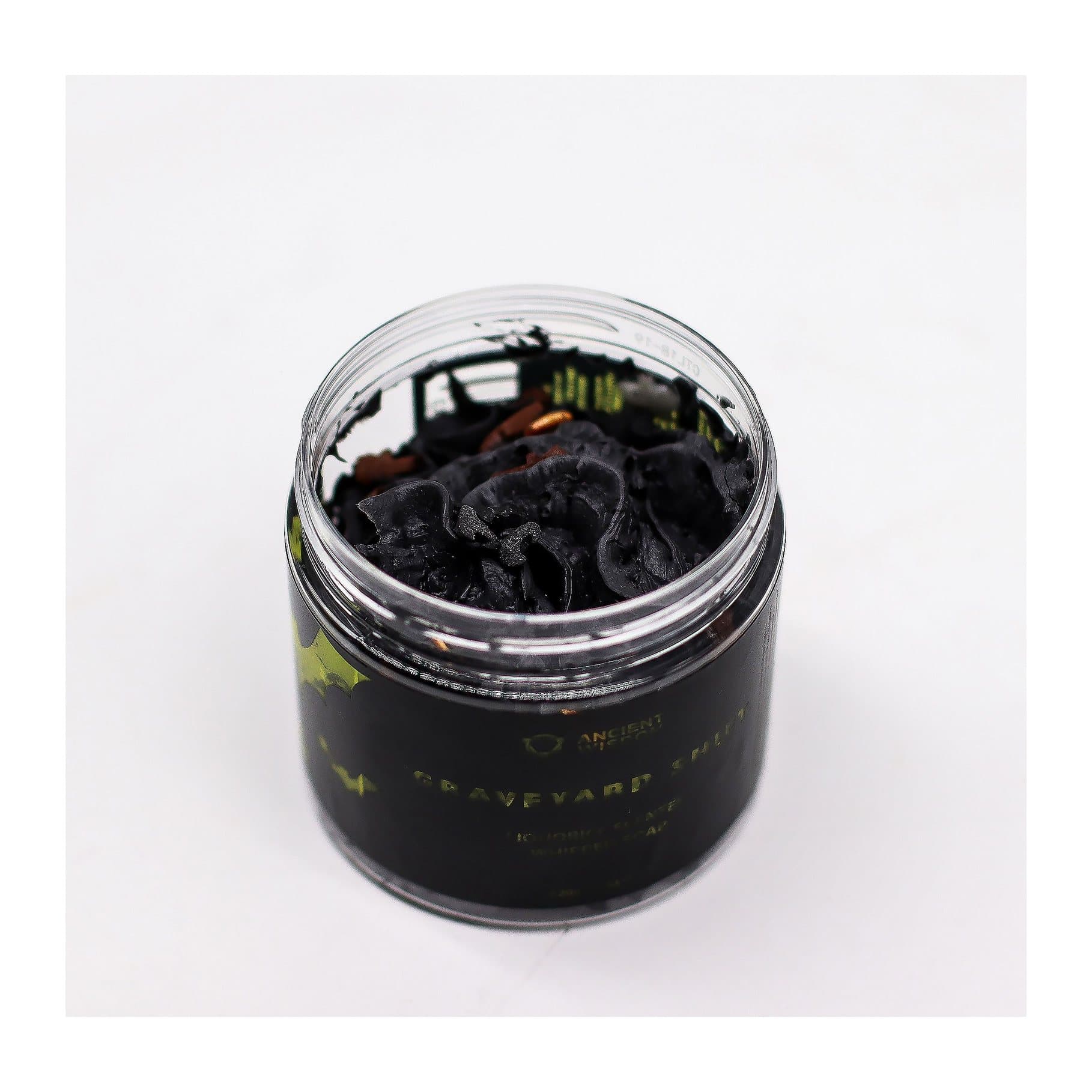 Graveyard shift whipped soap, a dark whipped soap with a midnight theme