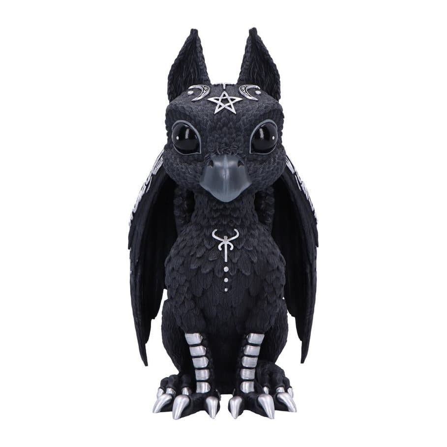 Large Griffael gothic figurine with wings and silver claws