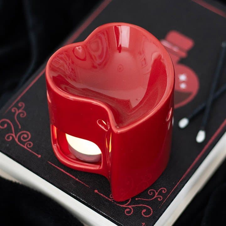Heart shaped oil burner and wax warmer