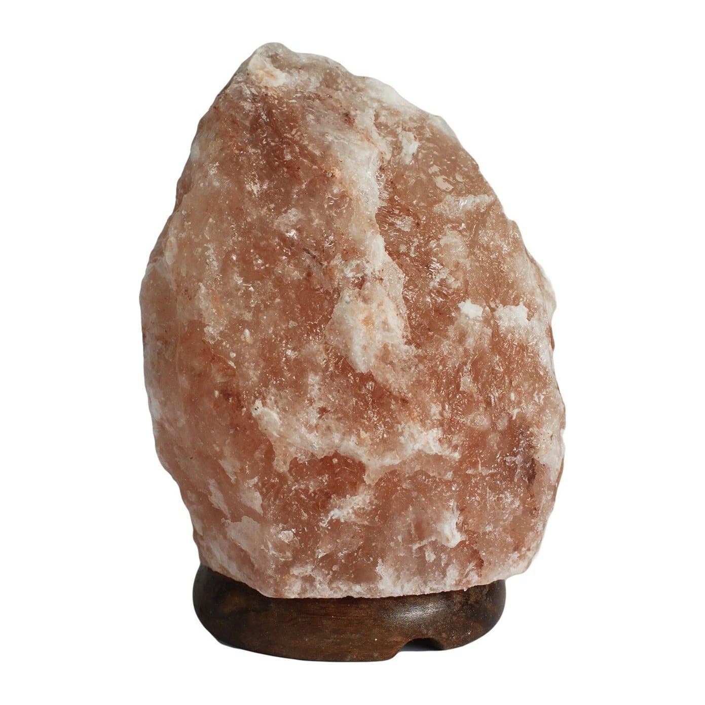 Natural Himalayan salt lamp glowing amber