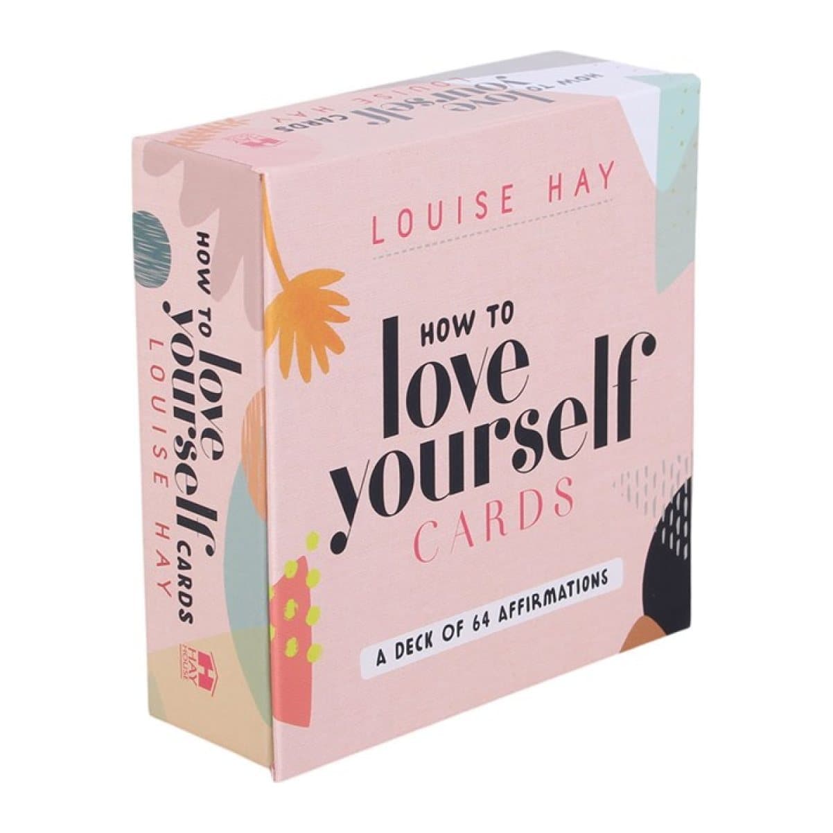How to Love Yourself affirmation cards deck in a printed cardboard box