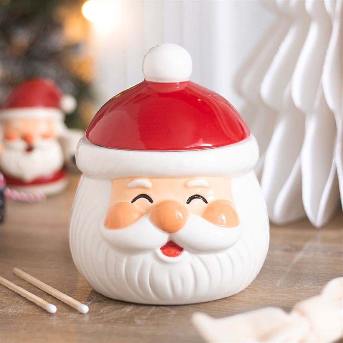 Ceramic jolly Santa oil burner