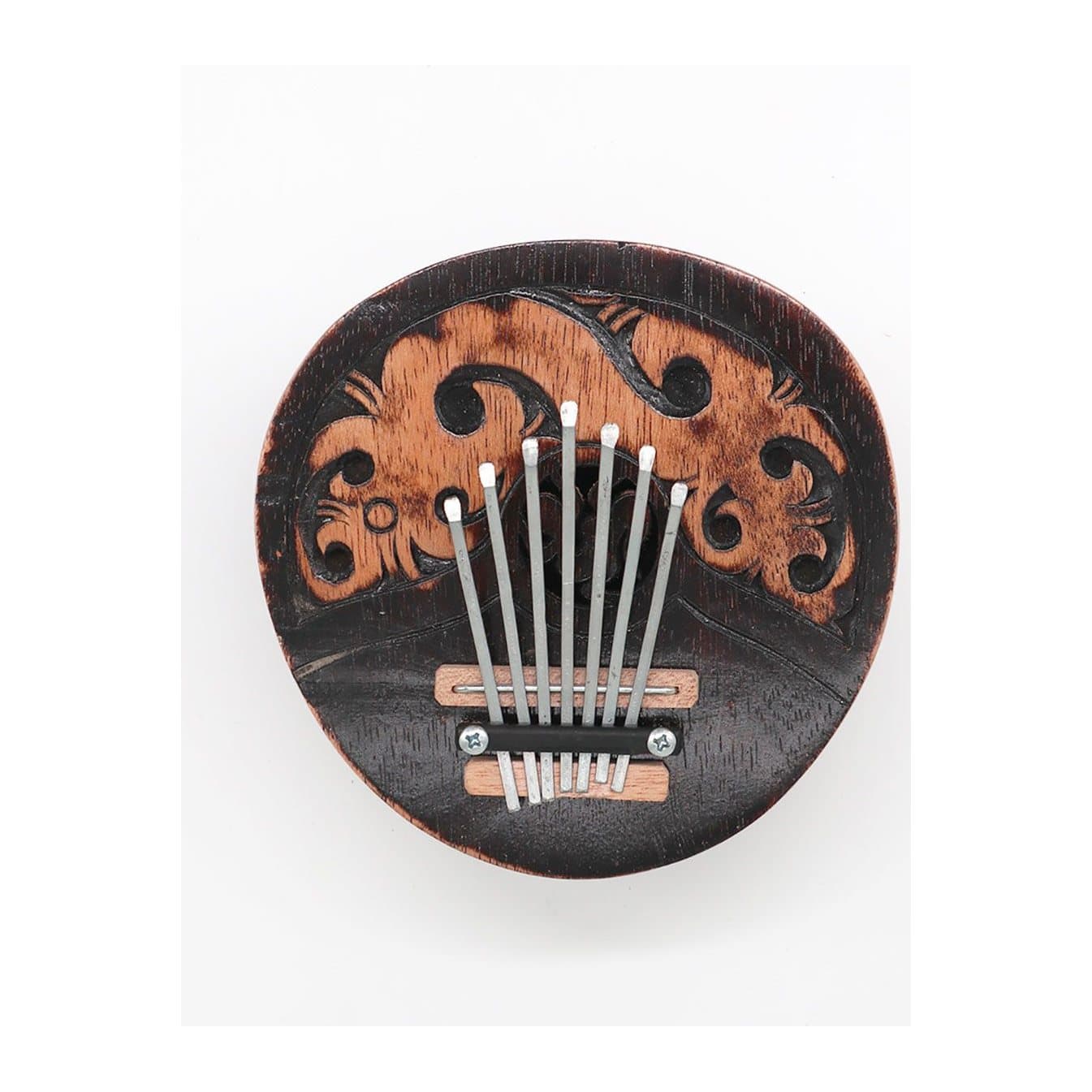 Coconut shell kalimba thumb piano with steel keys