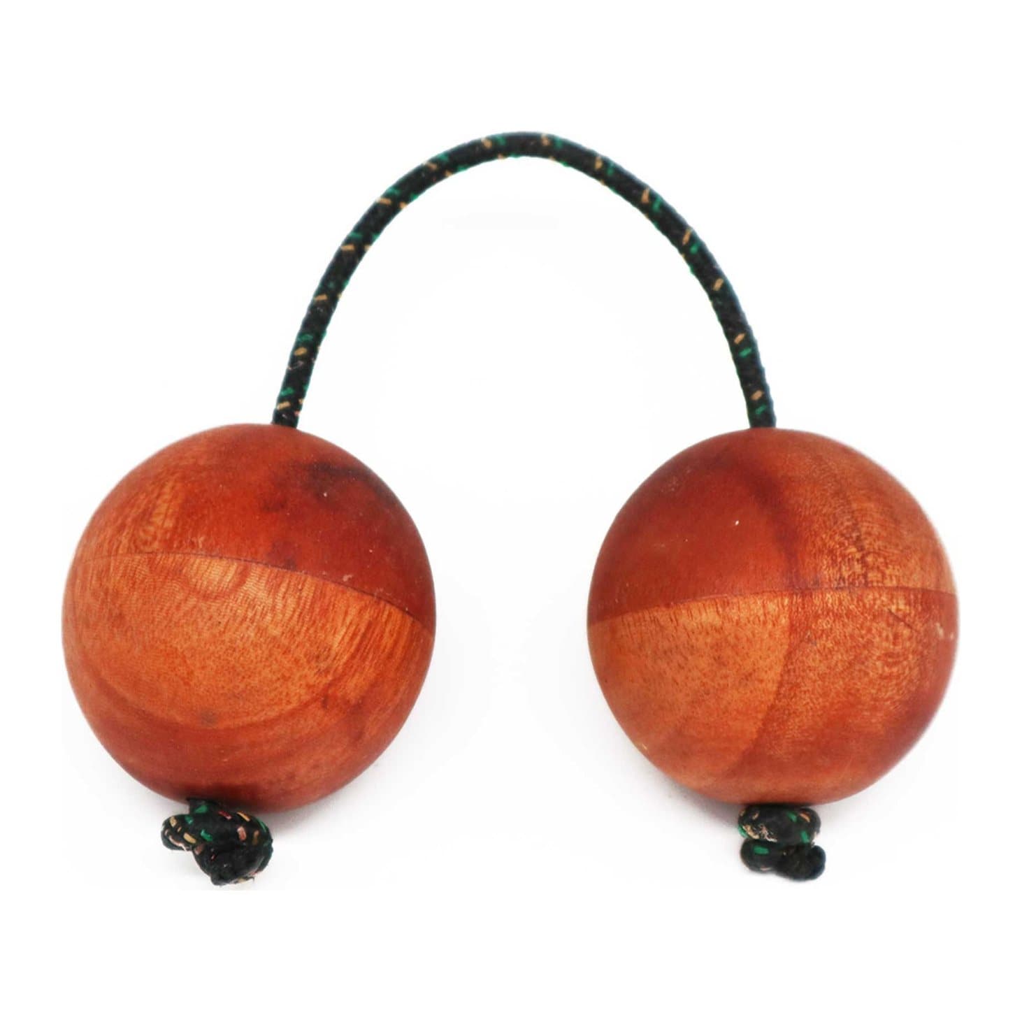 Forest Kasaka shaker, a wooden percussion instrument with connected wooden spheres