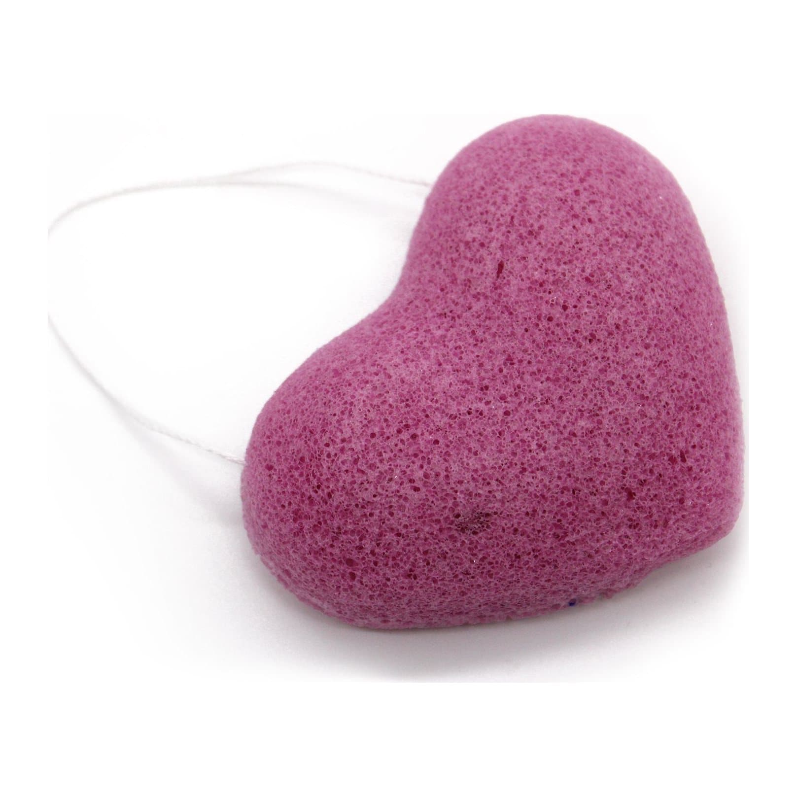 Lavender konjac heart sponge