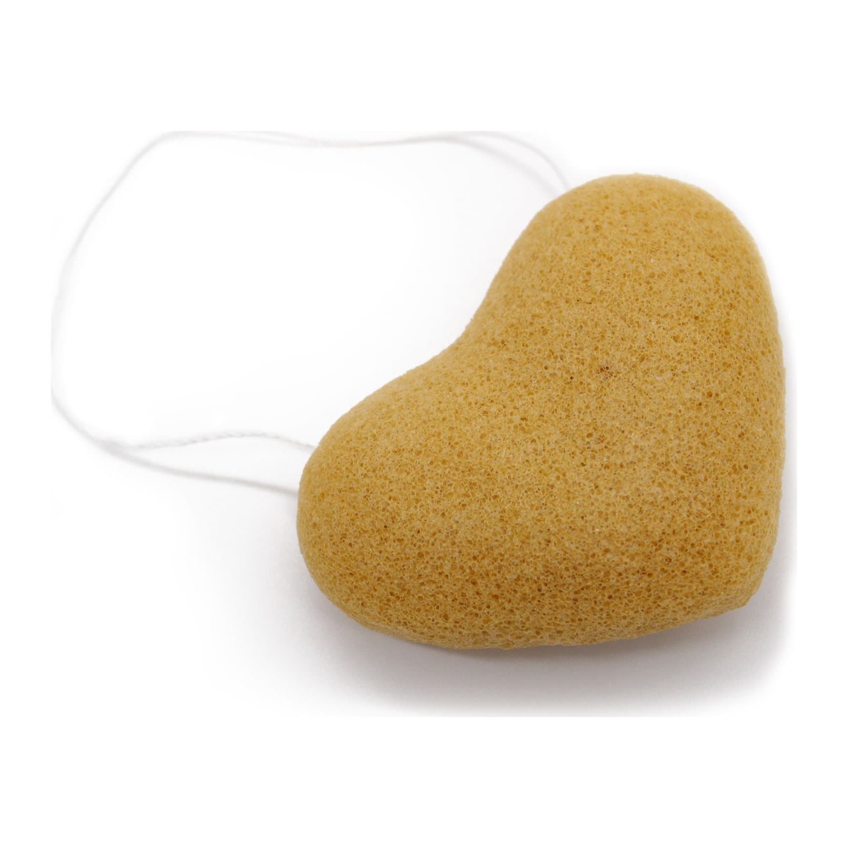 Peach konjac heart sponge