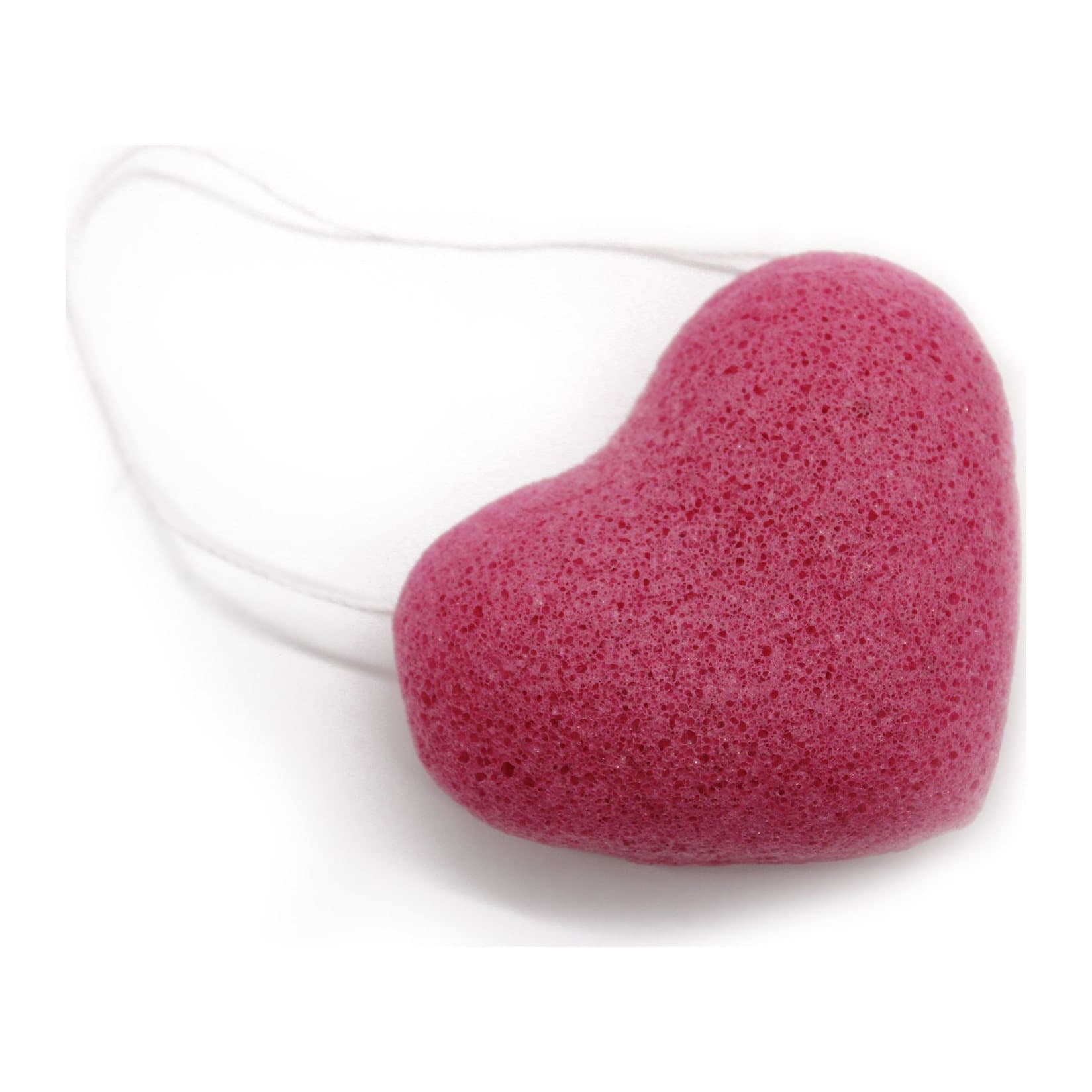 Rose konjac heart sponge