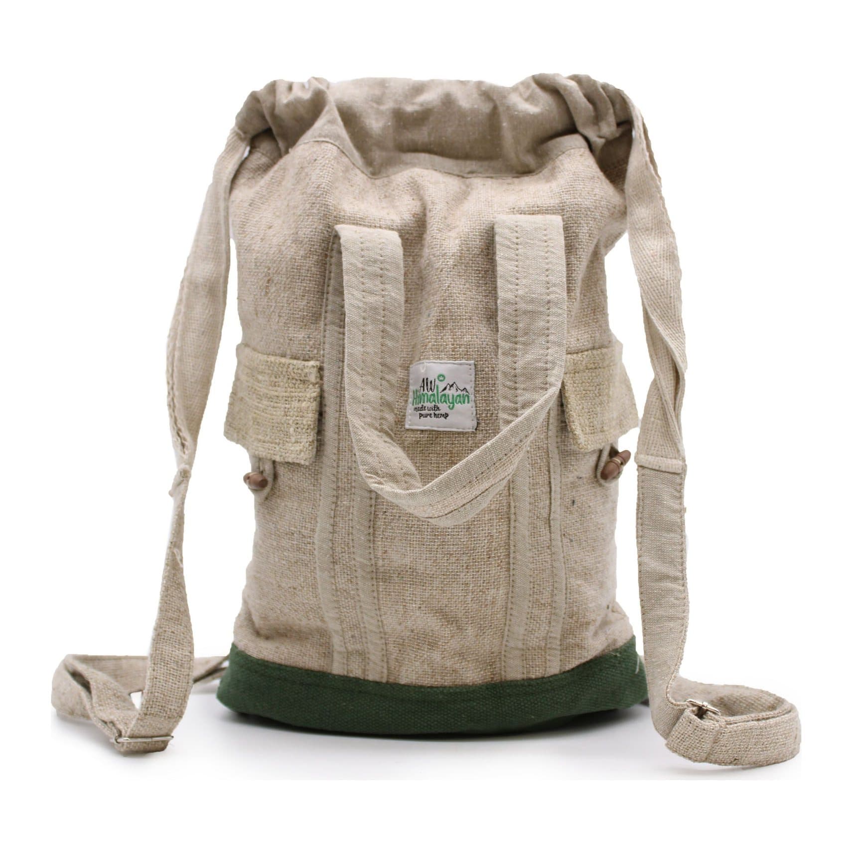 Hemp and cotton laptop backpack