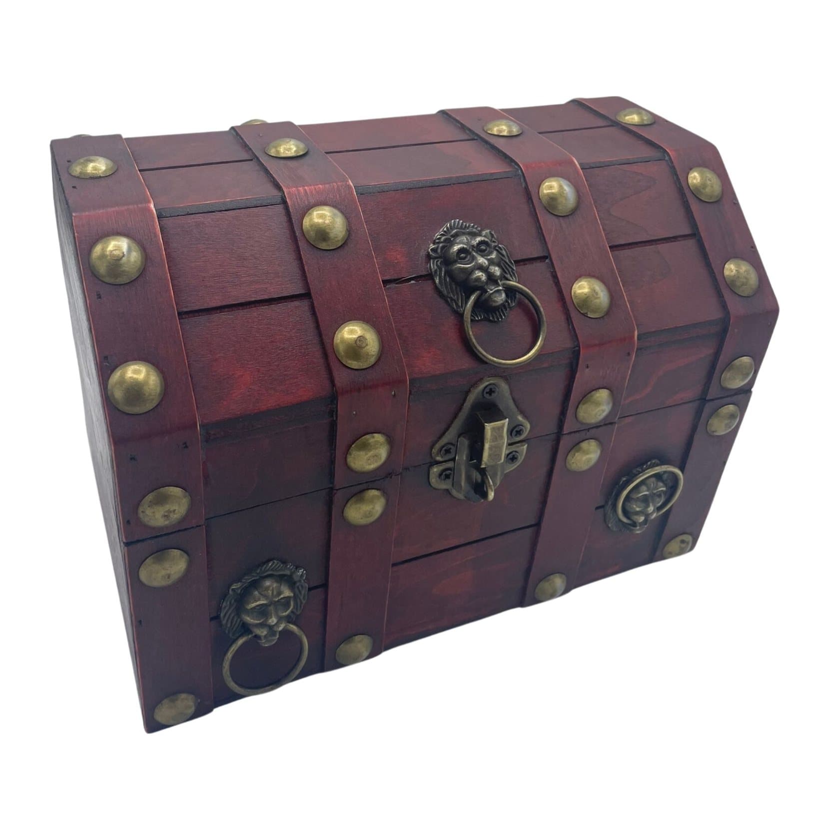 Large tan treasure chest made from MDF and metal