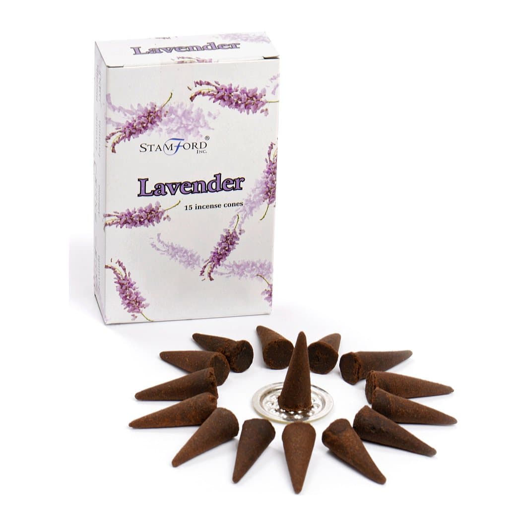 Lavender incense cones, pack of 2