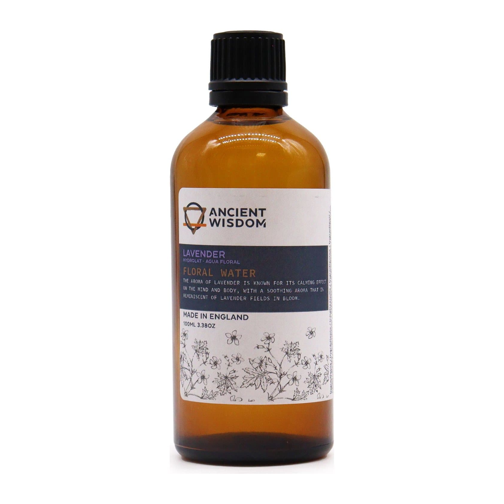 Lavender hydrolat floral water in a 100 ml size