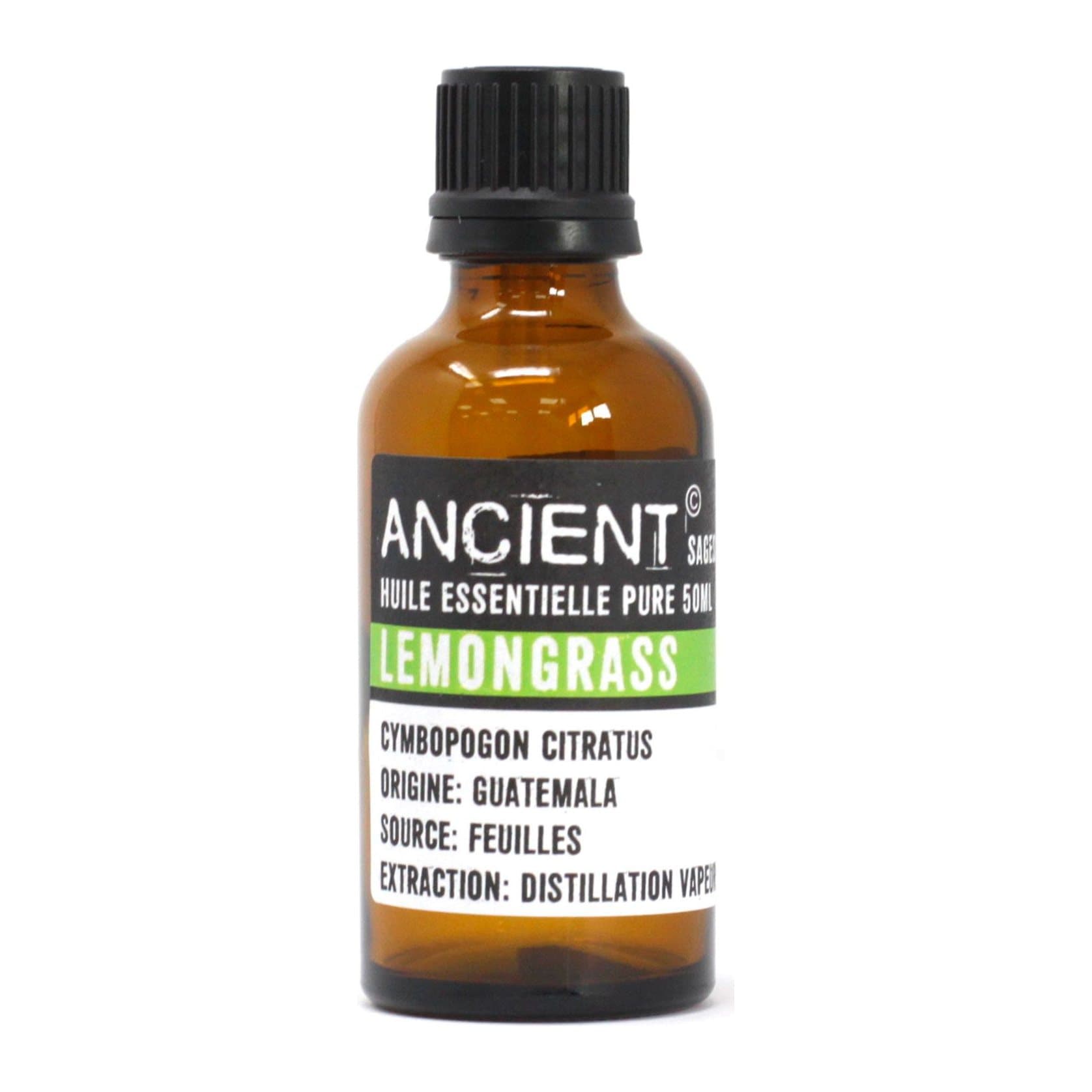 Lemongrass essential oil in a 50ml bottle