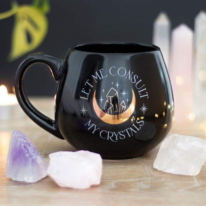 Let Me Consult My Crystals black mug