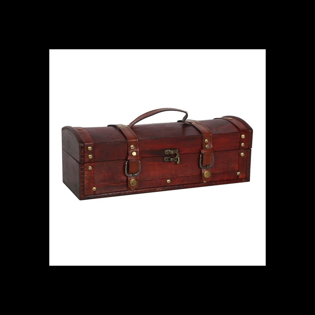 Long metal treasure chest style trinket box