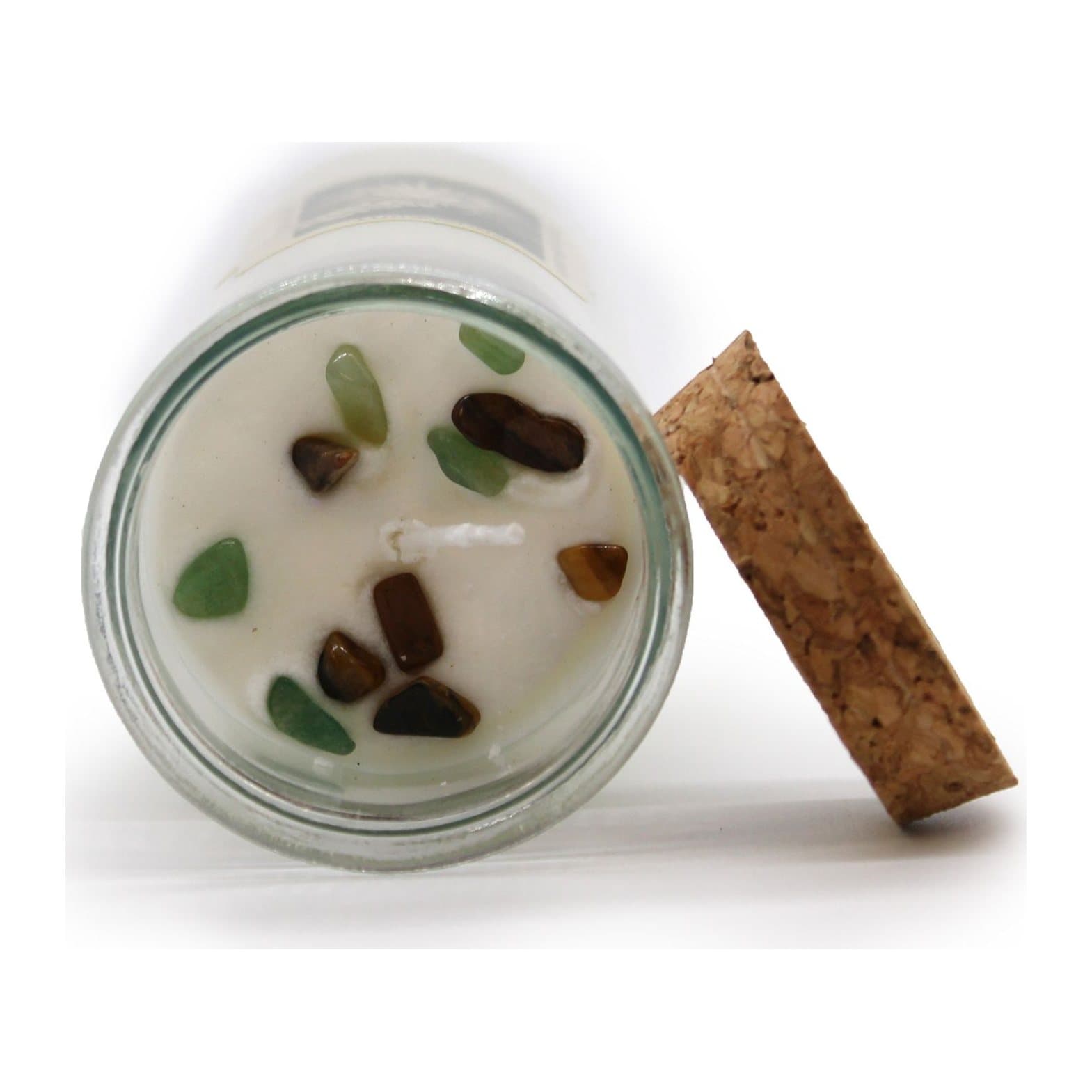 Prosperity spell candle in a tall glass tube