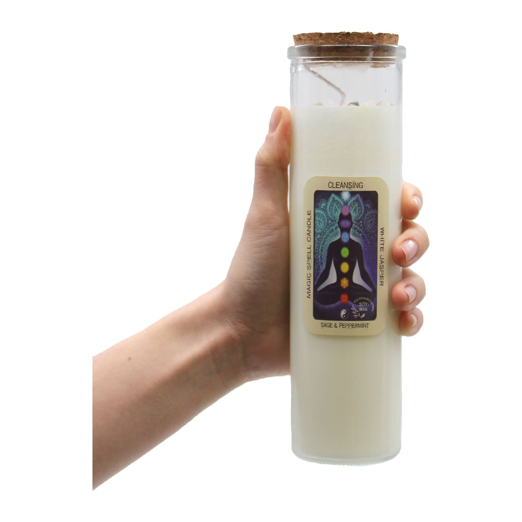 Protection magic spell soy wax candle in a glass tube