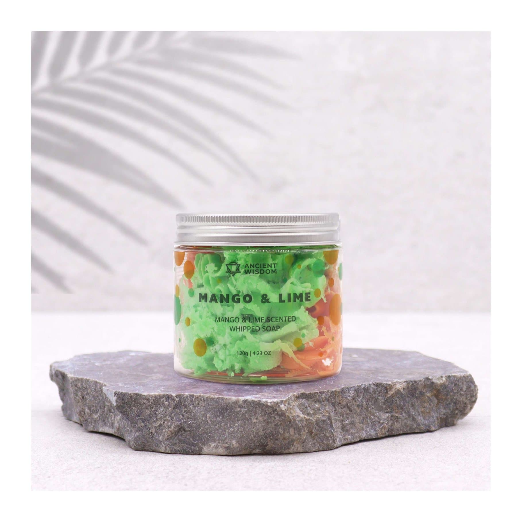 Mango and lime whipped soap, a creamy 120 g whipped soap