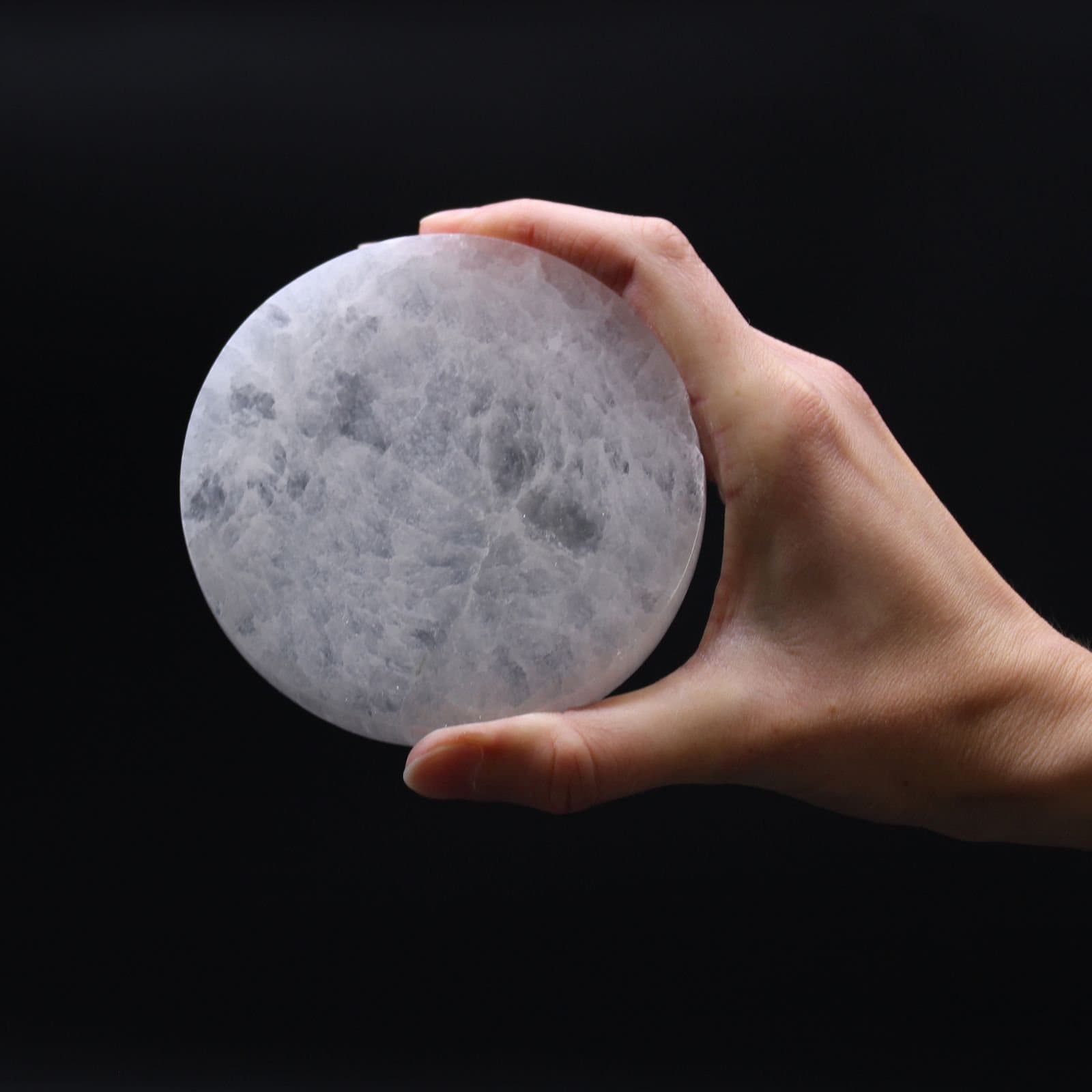 Medium selenite charging plate, 10 x 10 cm, plain design