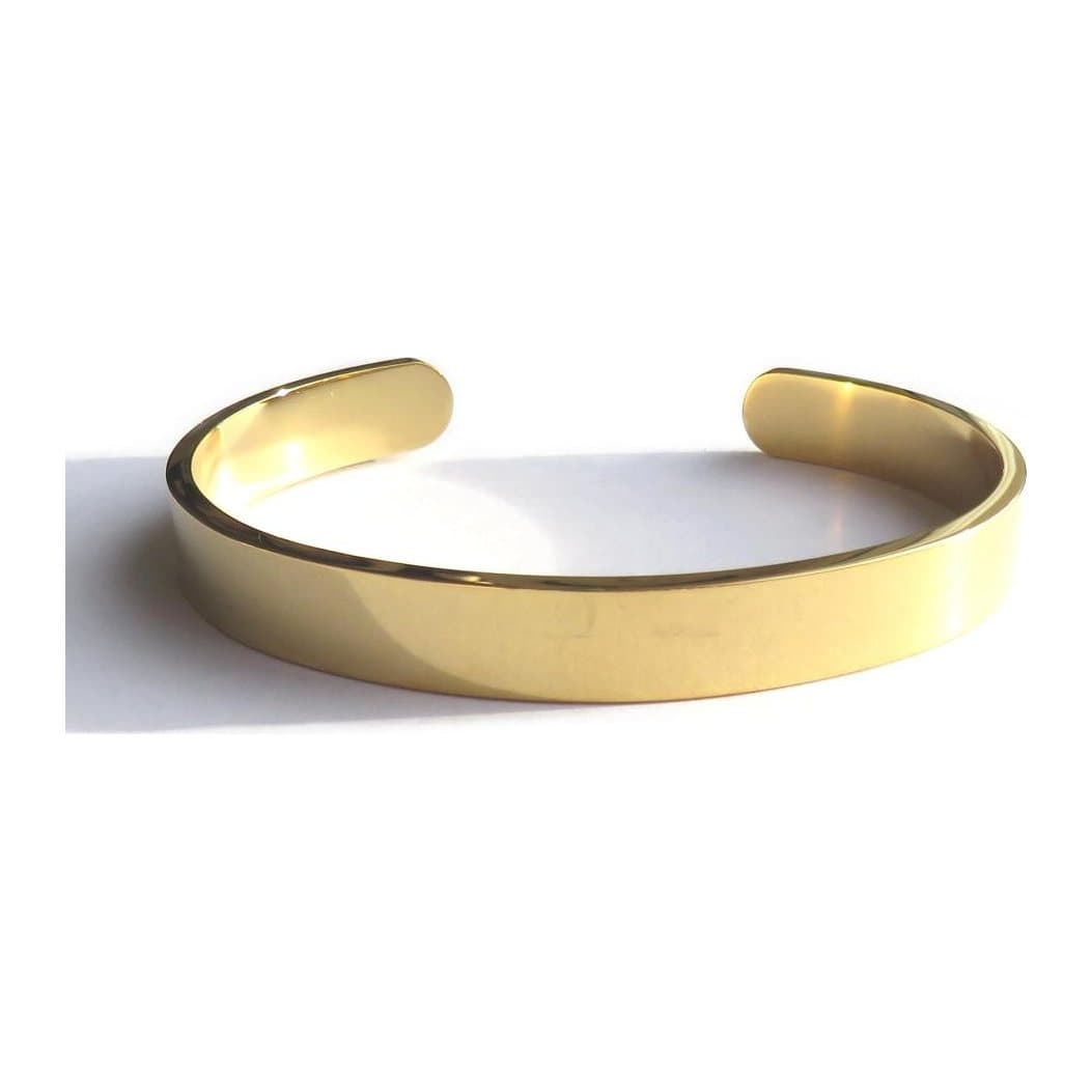 Men's gold-coloured stainless steel bangle