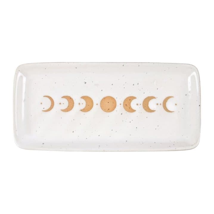 Moon phase stoneware trinket tray