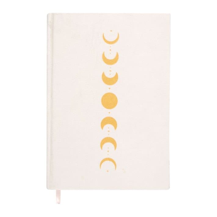 Moon phase velvet A5 notebook