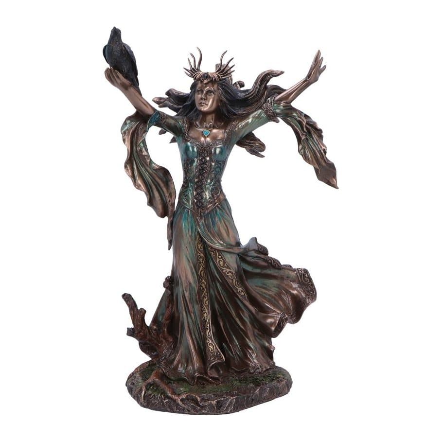 Morgan Le Fay bronze resin figurine with vibrant coloured details