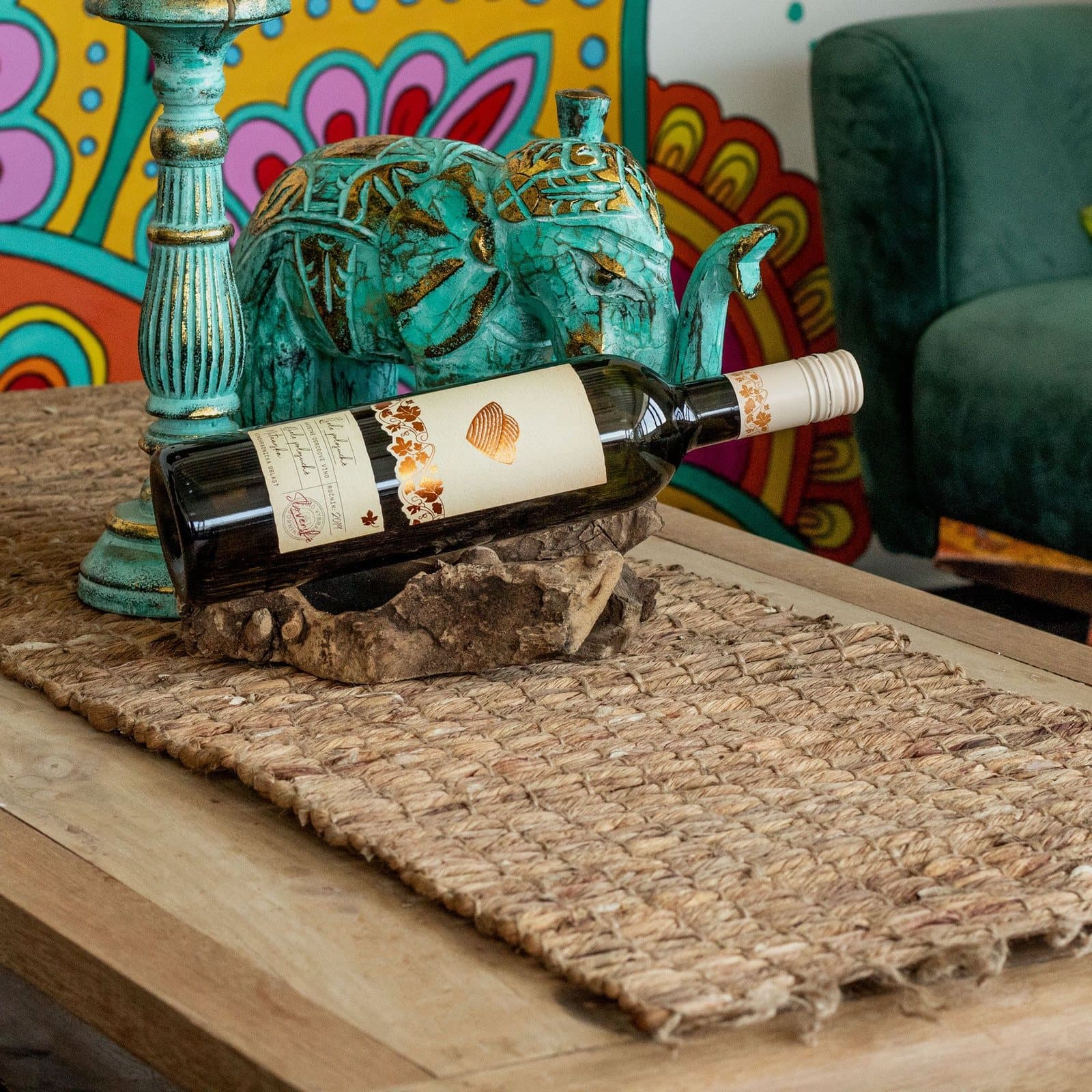 Water hyacinth table runner