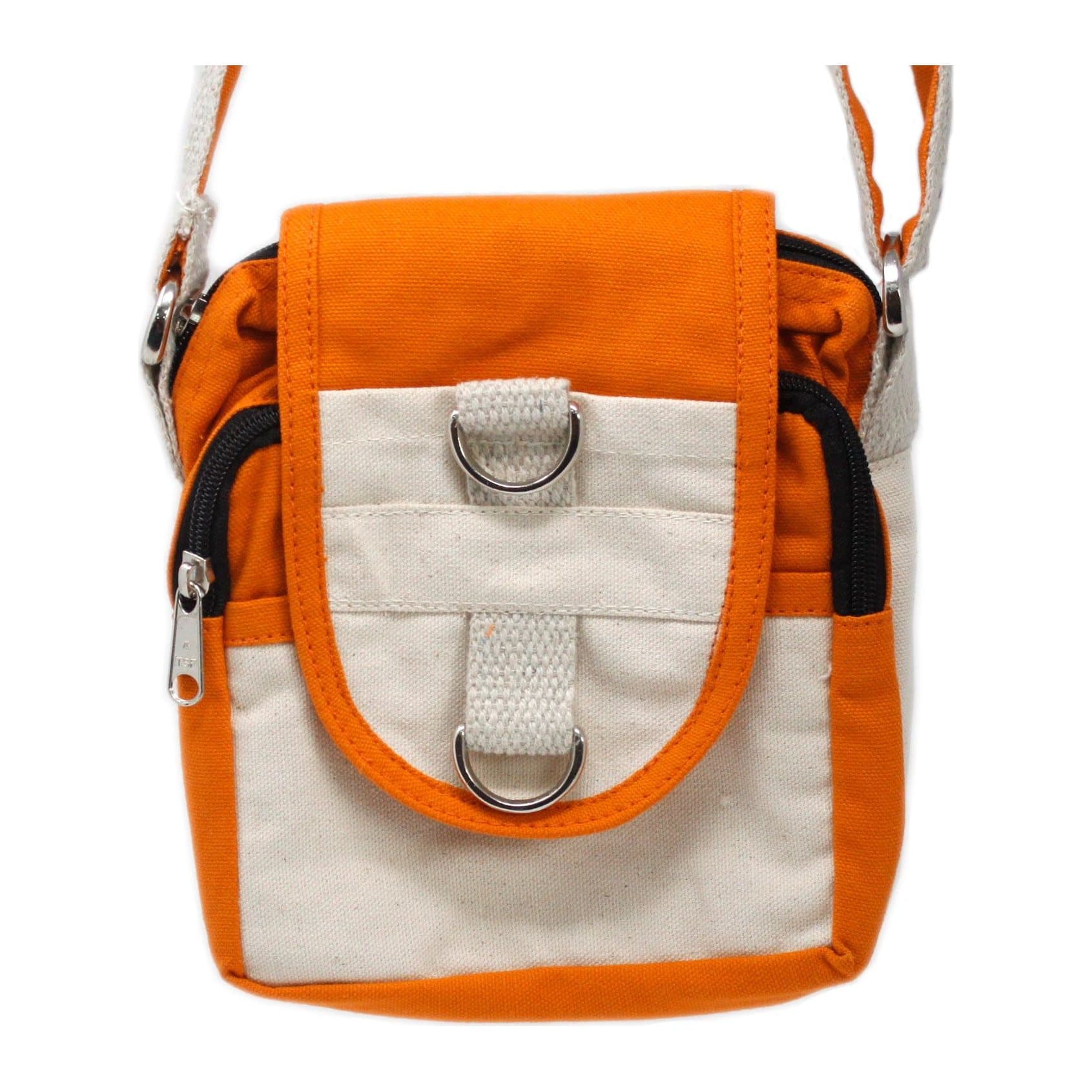 Turmeric natural cotton body cross travel bag with strap