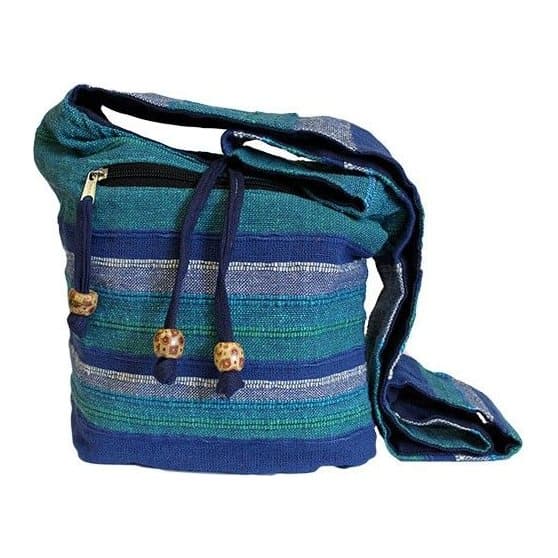Nepal sling bag in Blue Rivers