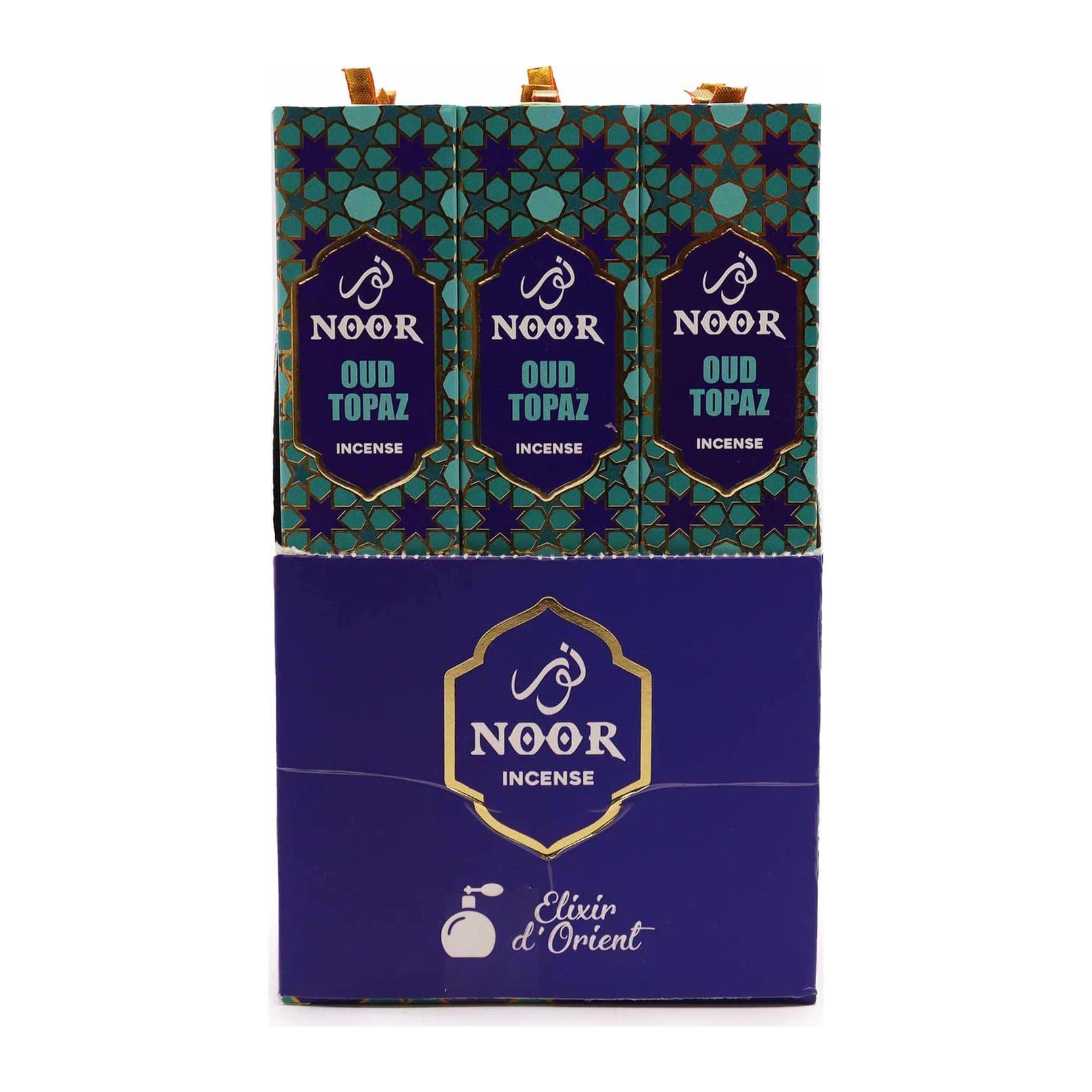 Noor Oud Incense, Topaz option, pack of 2