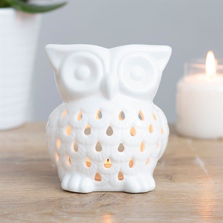 Ceramic owl oil burner