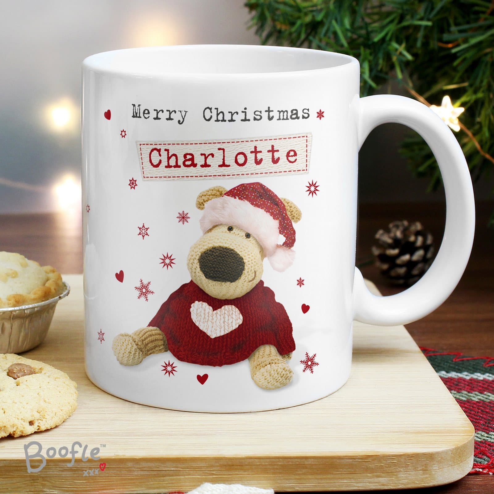Personalised Boofle Christmas mug