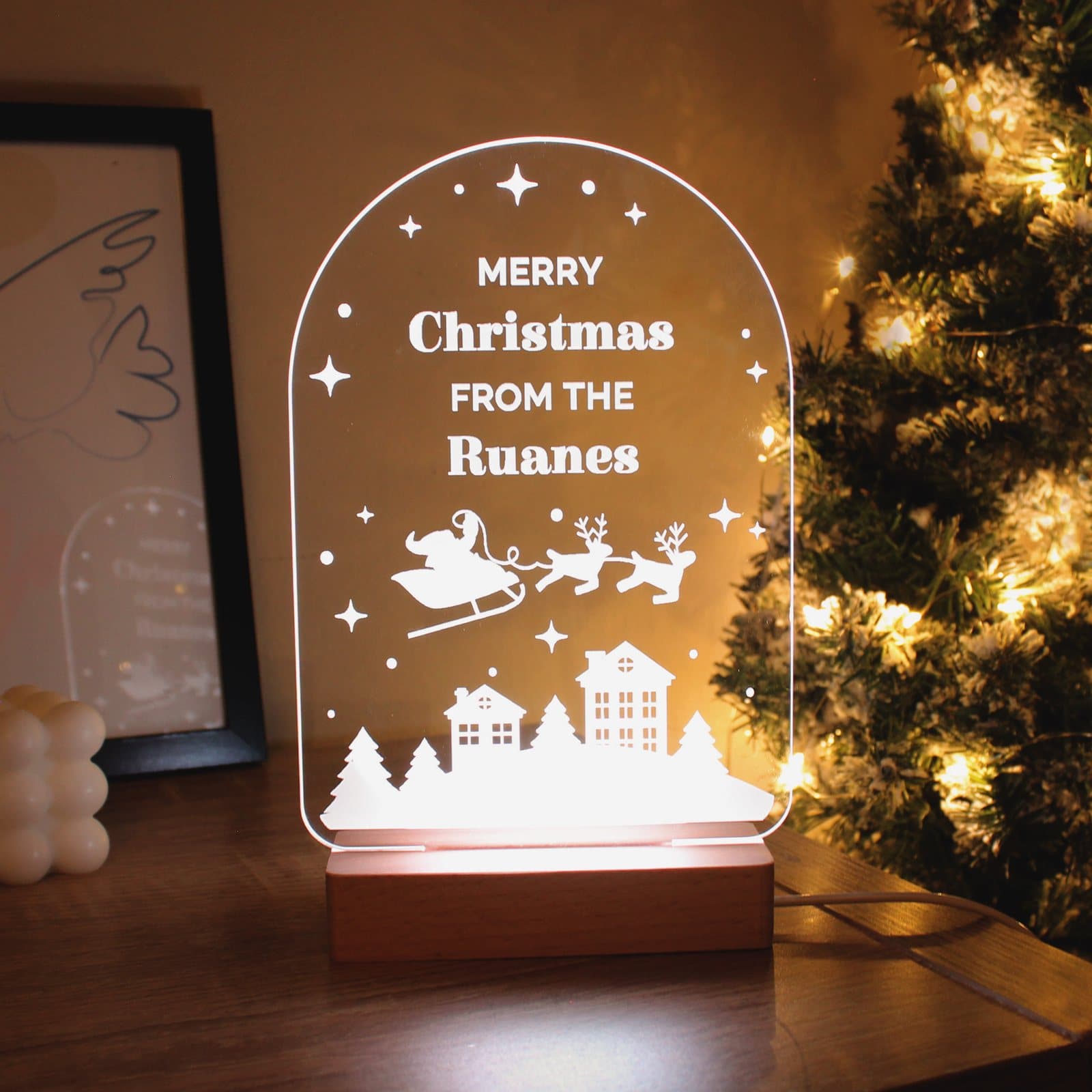 Personalised Christmas LED light