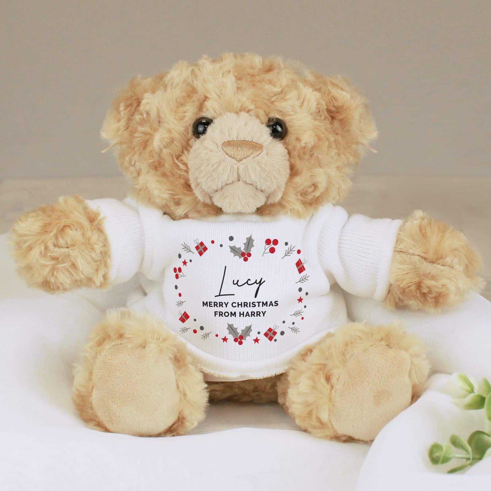 Personalised Christmas teddy bear