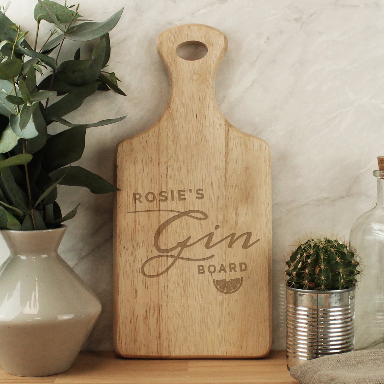 Personalised gin paddle board