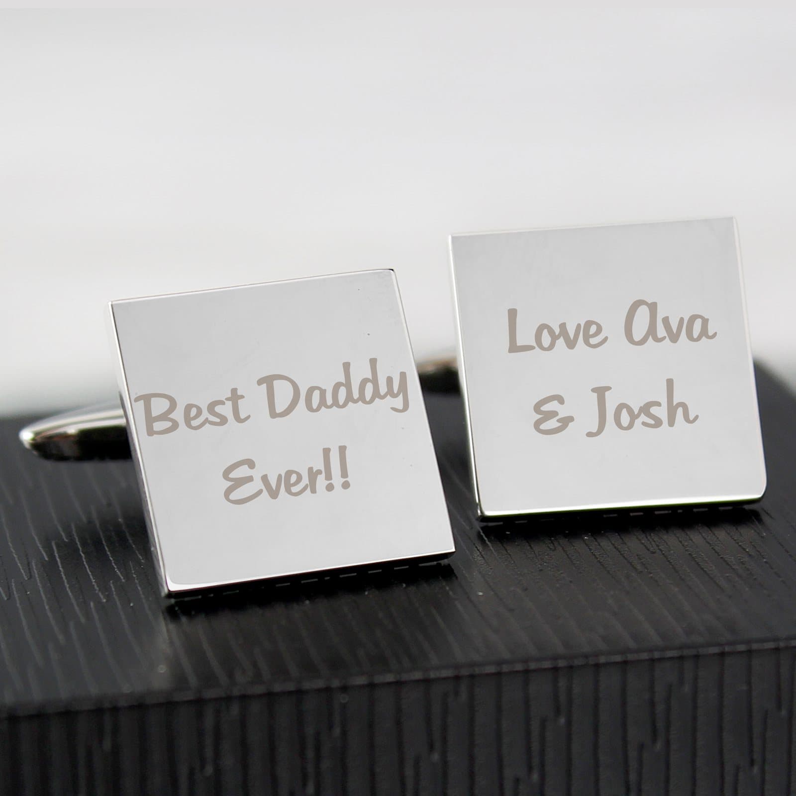 Personalised message cufflinks