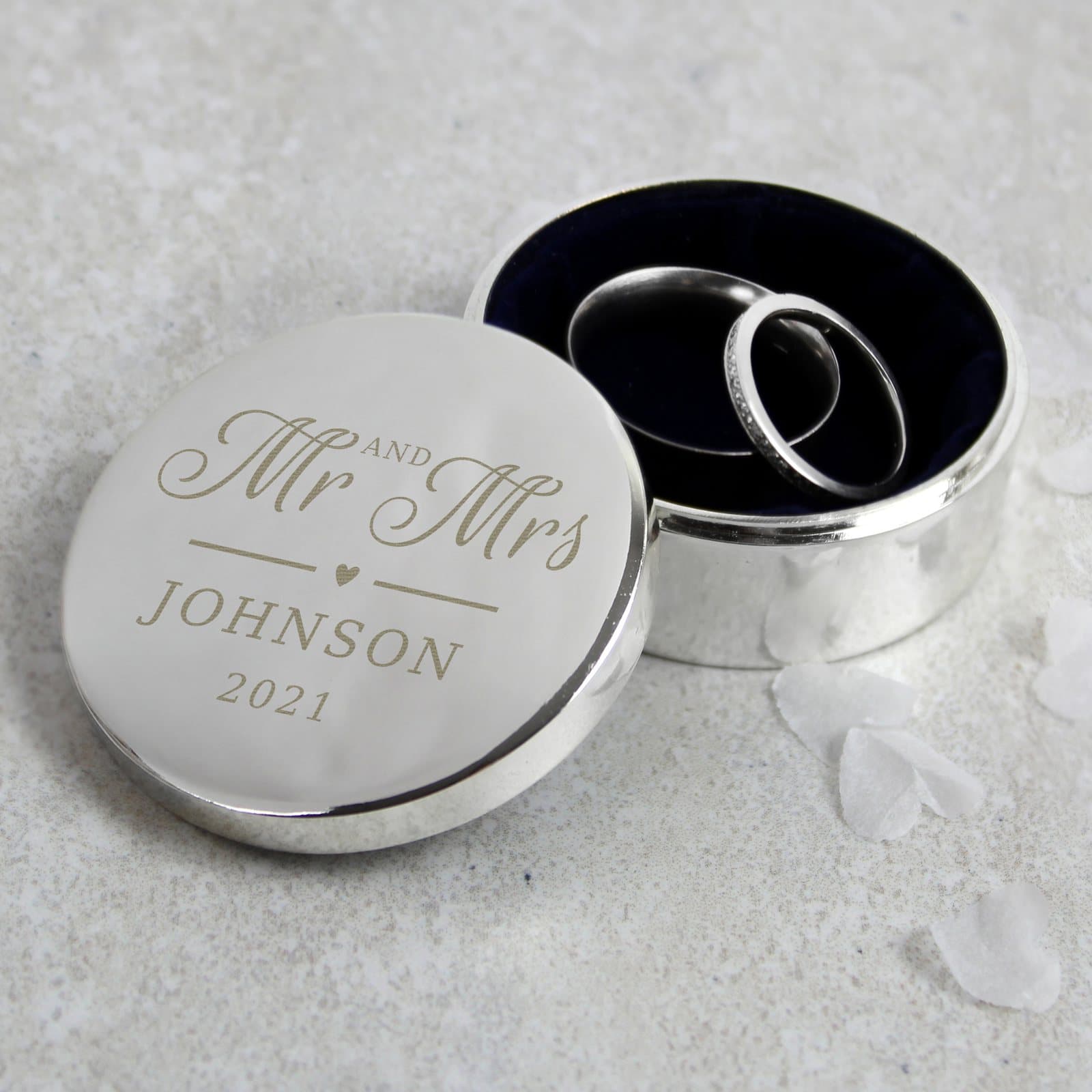 Personalised Mr and Mrs ring box