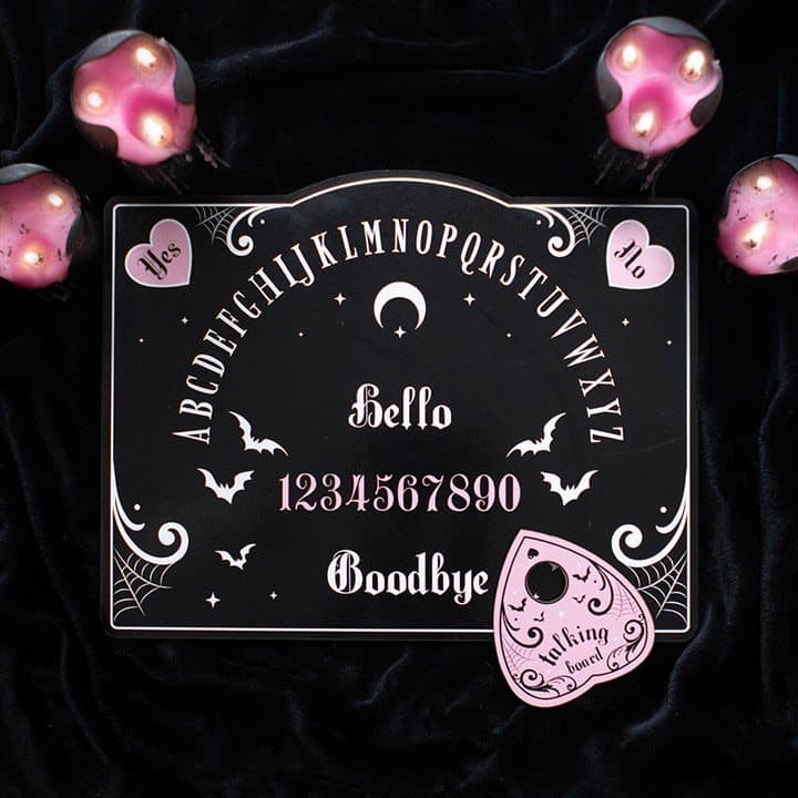 Pink and black talking board