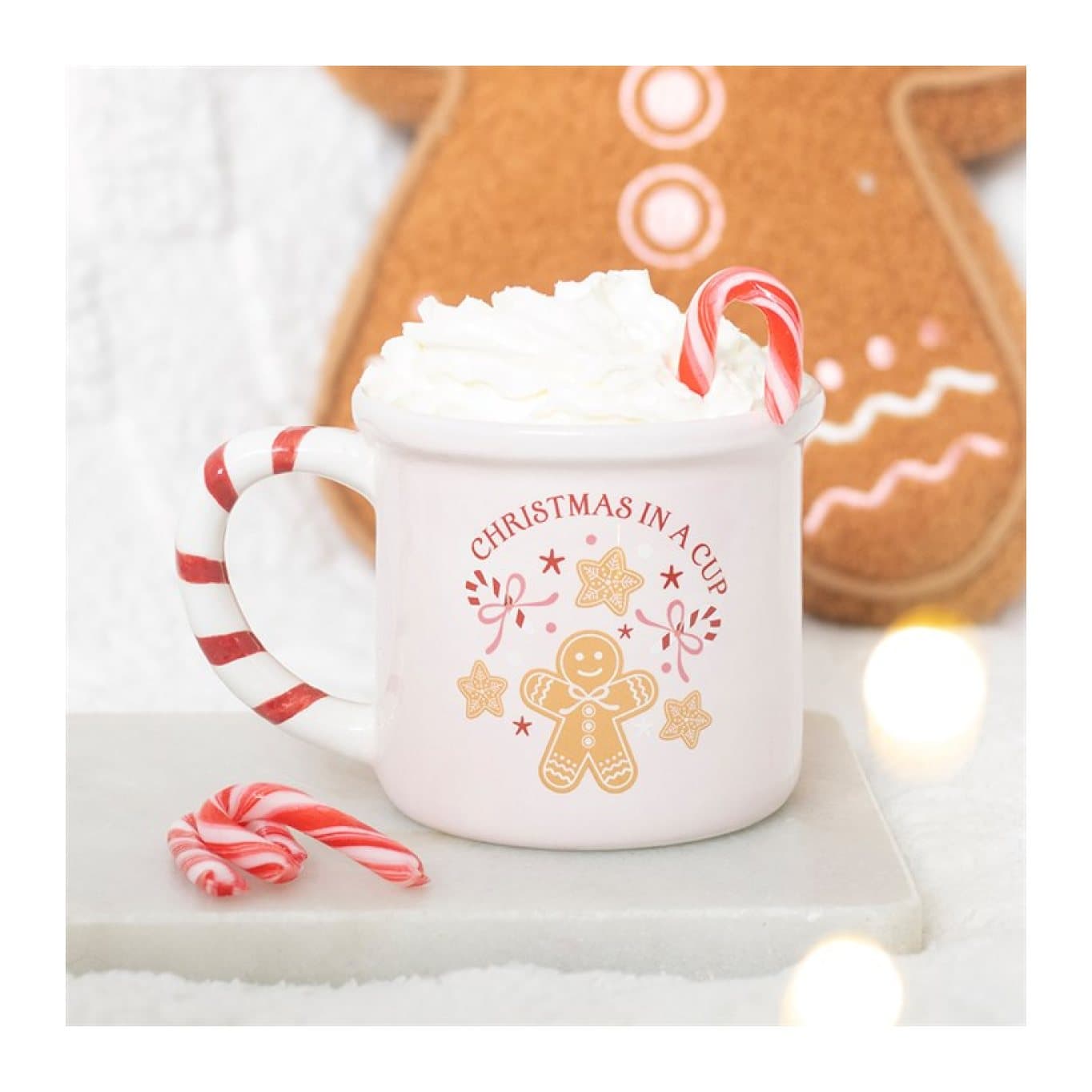 Pink Christmas in a Cup mug