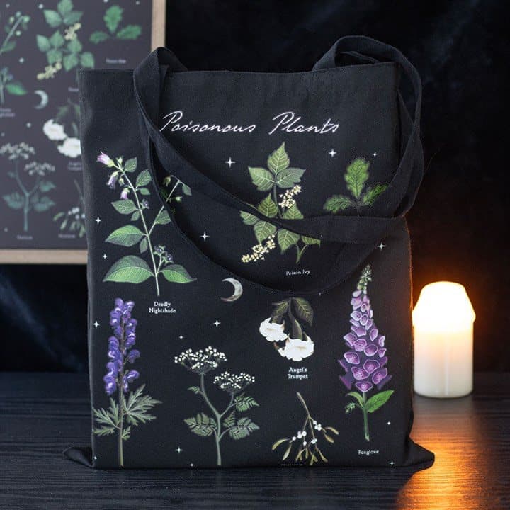 Tote bag printed with poisonous plants