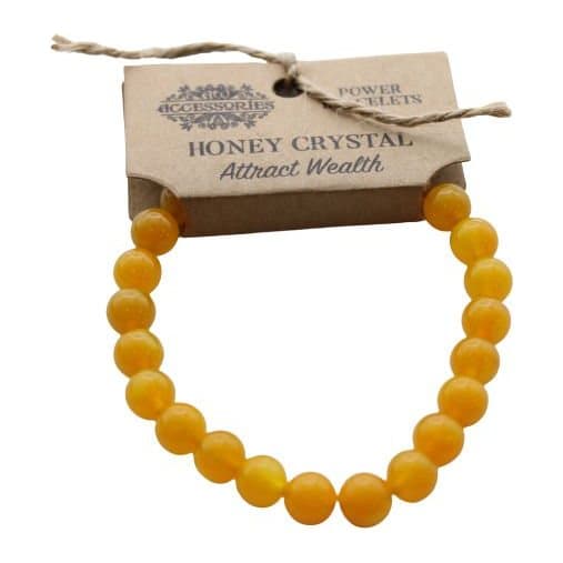 Honey Crystal Power bracelet of gemstone beads