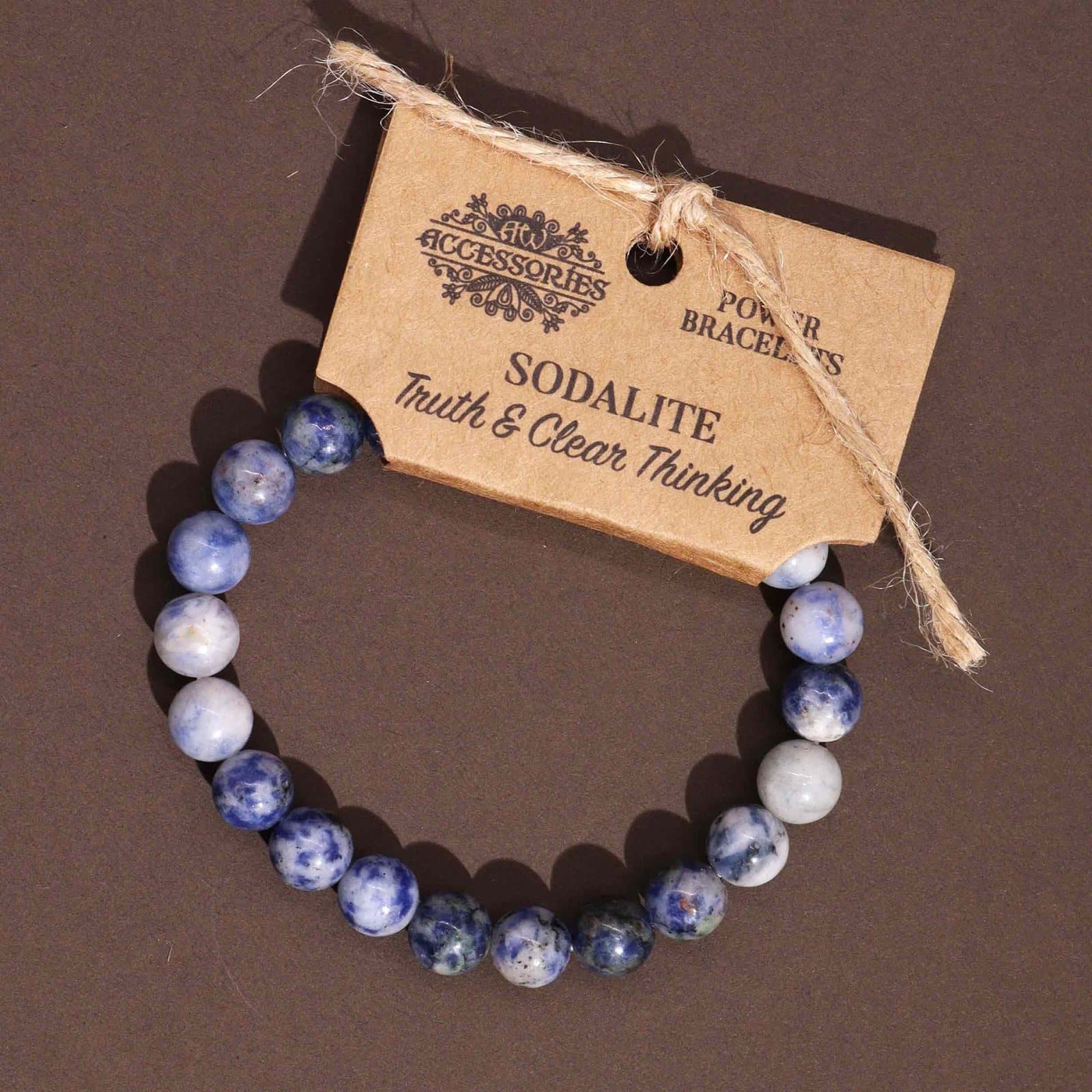 Sodalite Power Bracelet, a stretch gemstone bracelet