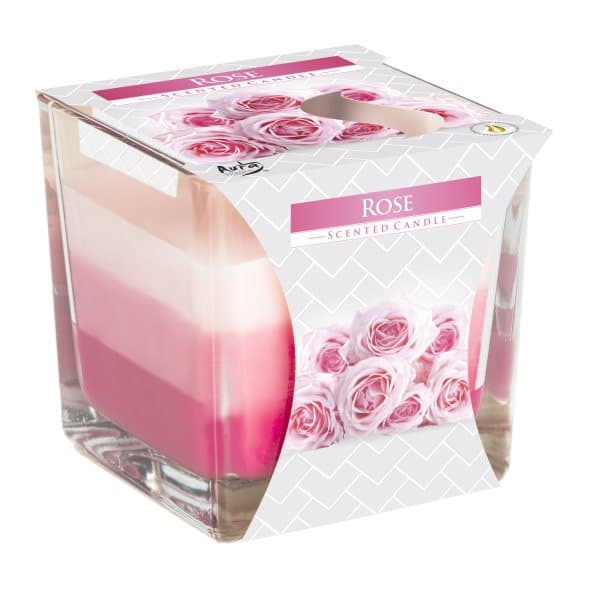 Pack of two Rainbow Jar Candles, Rose