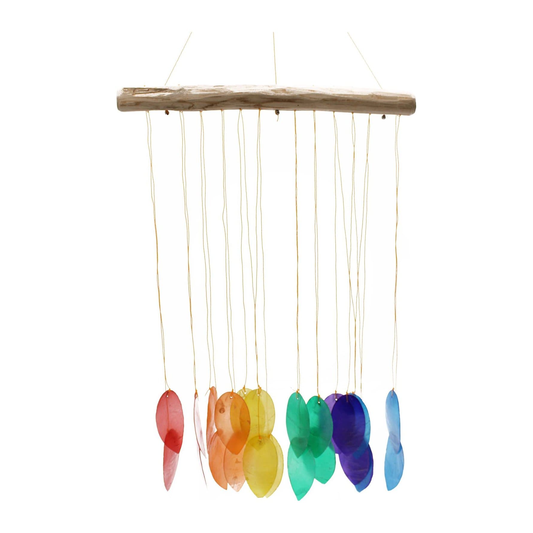 Rainbow leaf driftwood chime