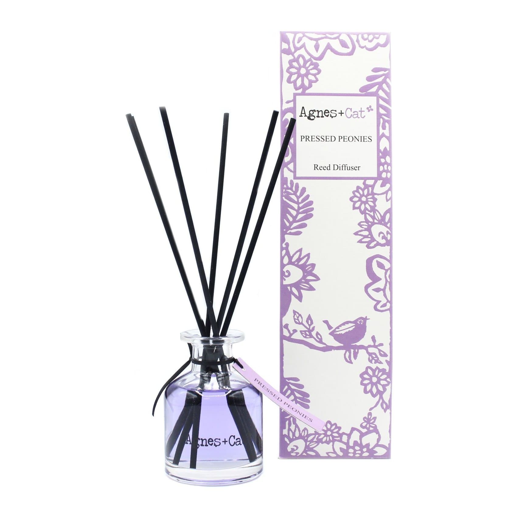 Pressed Peony 140 ml reed diffuser with glass bottle and reeds