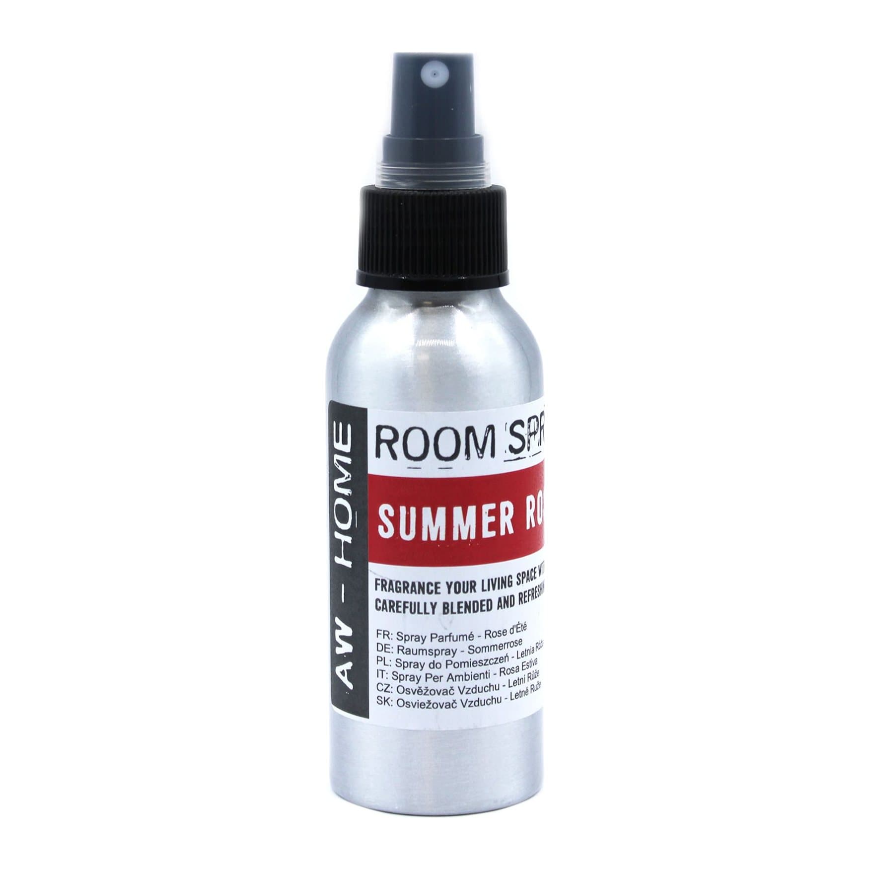 Summer rose room spray, pack of two 100 ml aluminium bottles