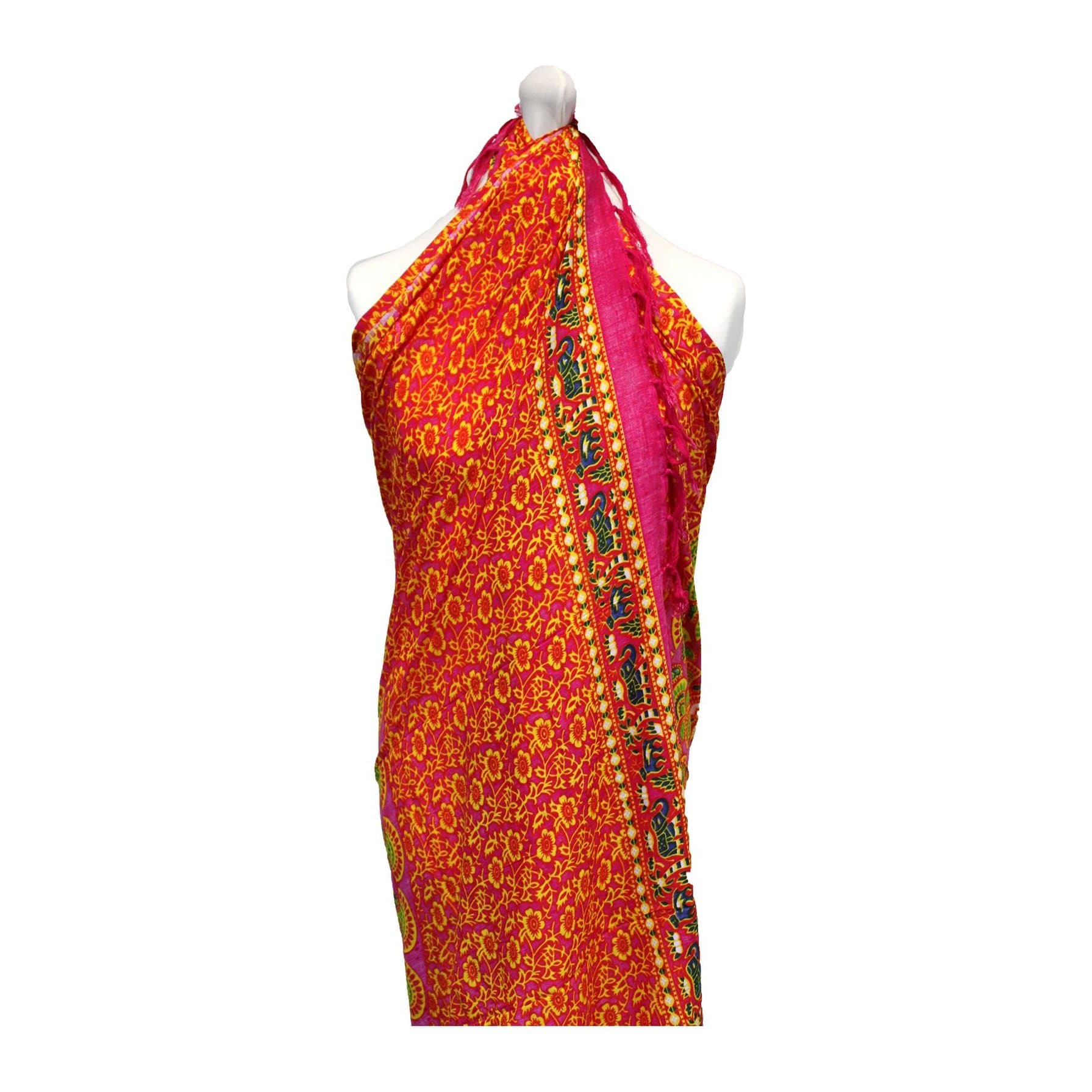Ruby Lime mandala sarong, 140 x 100 cm
