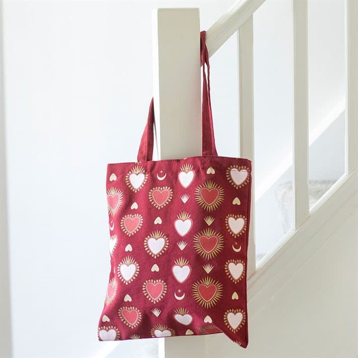 Sacred heart print tote bag
