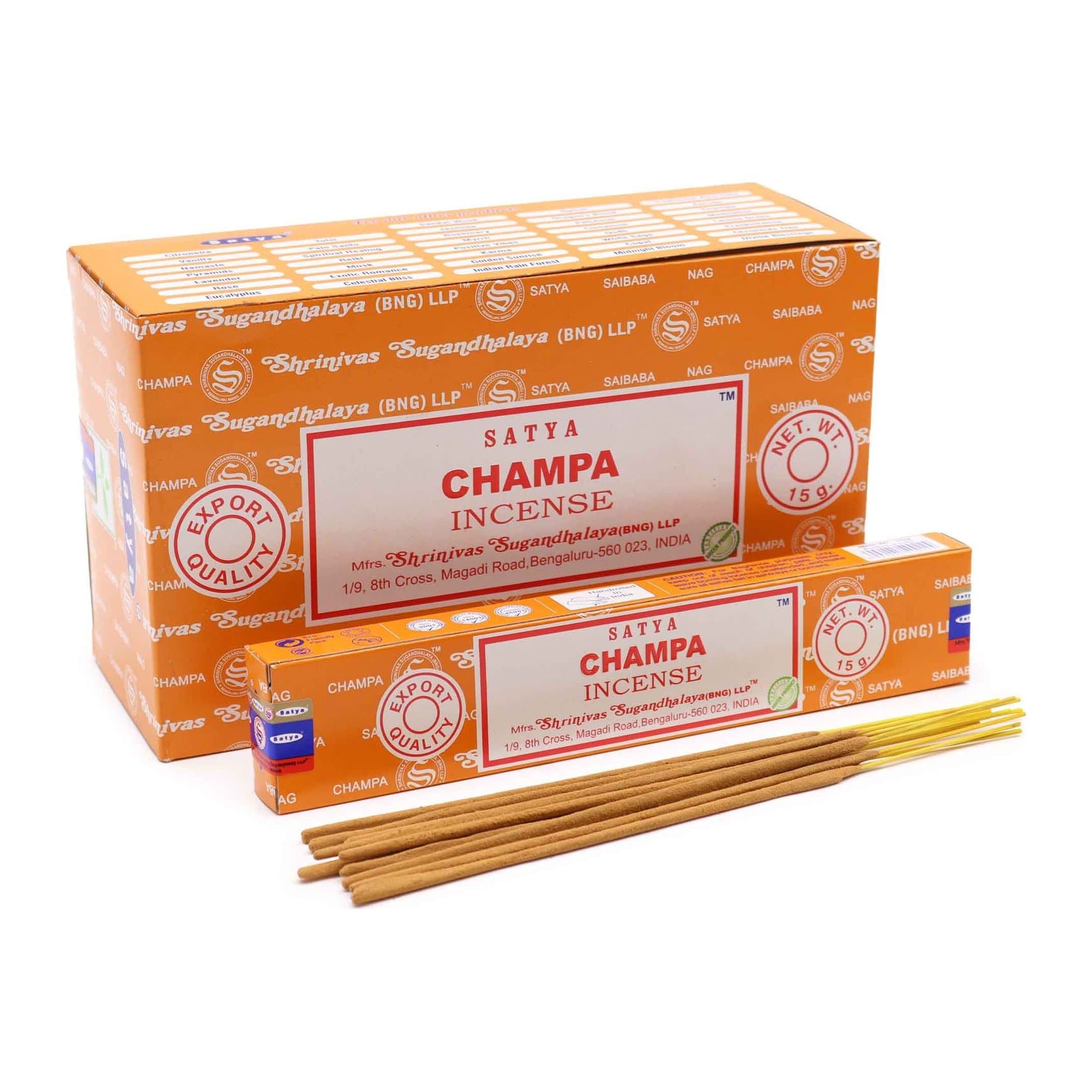 Champa incense sticks on bamboo, pack of 2