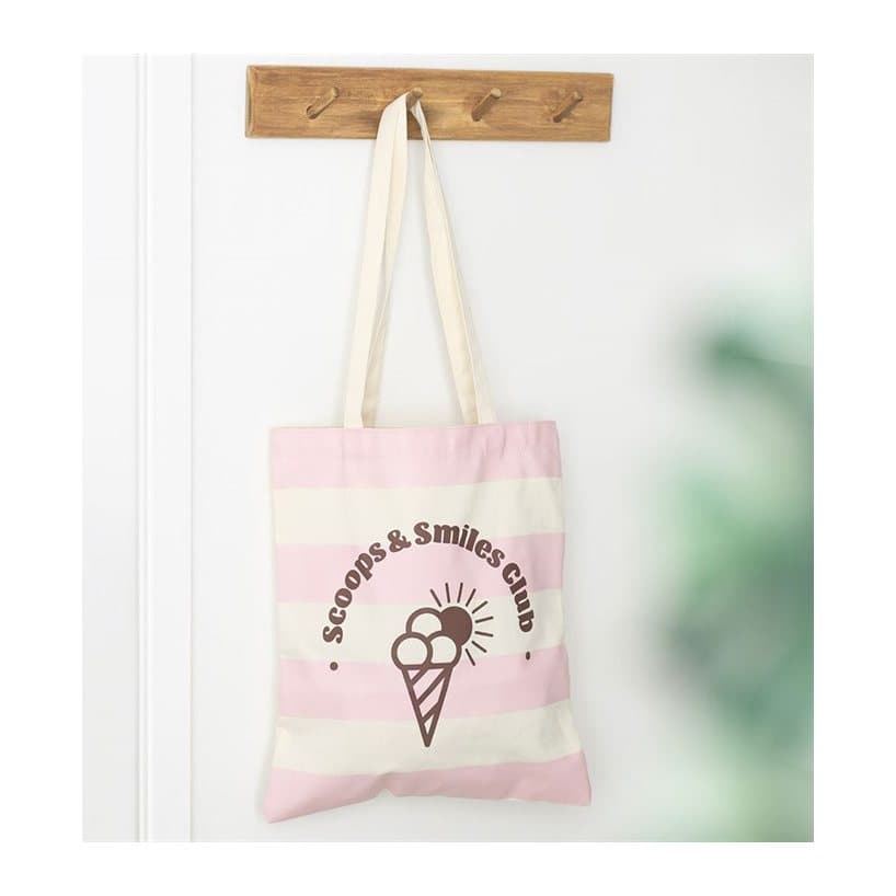 Pink Scoops and Smiles Club tote bag
